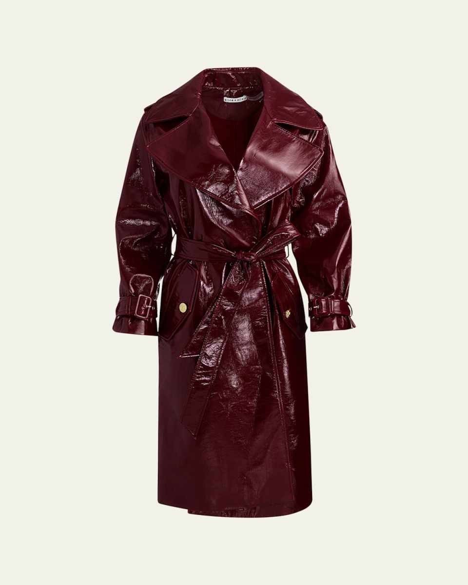 Nevada Vegan Leather Trench Coat